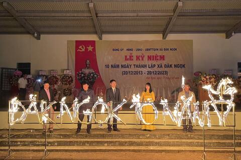 Lễ kỷ niệm 10 năm thành lập xã Đăk Ngọk